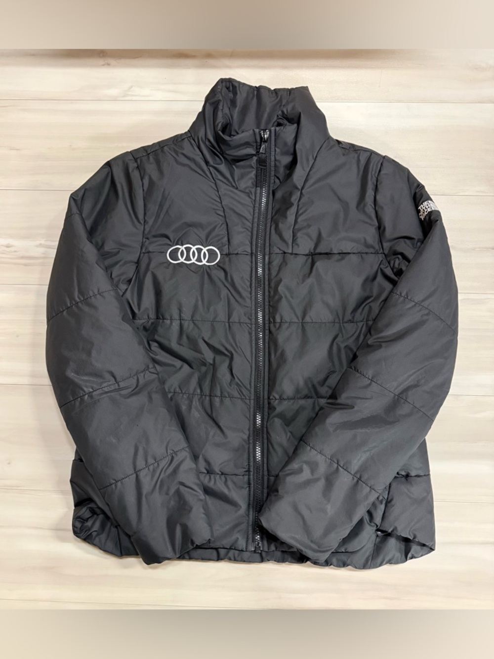 The North Face x Audi Black Puffer Jacket with Audi Logo women’s medium